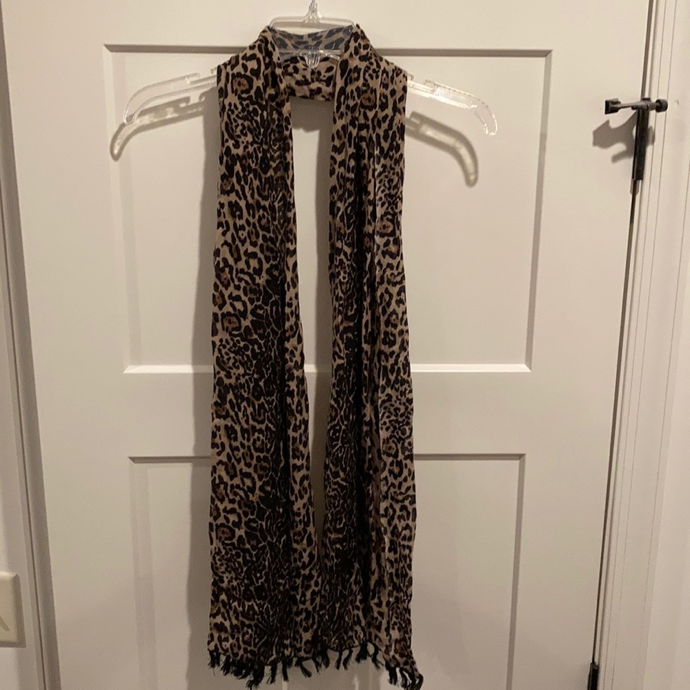 J Crew Leopard Print Scarf